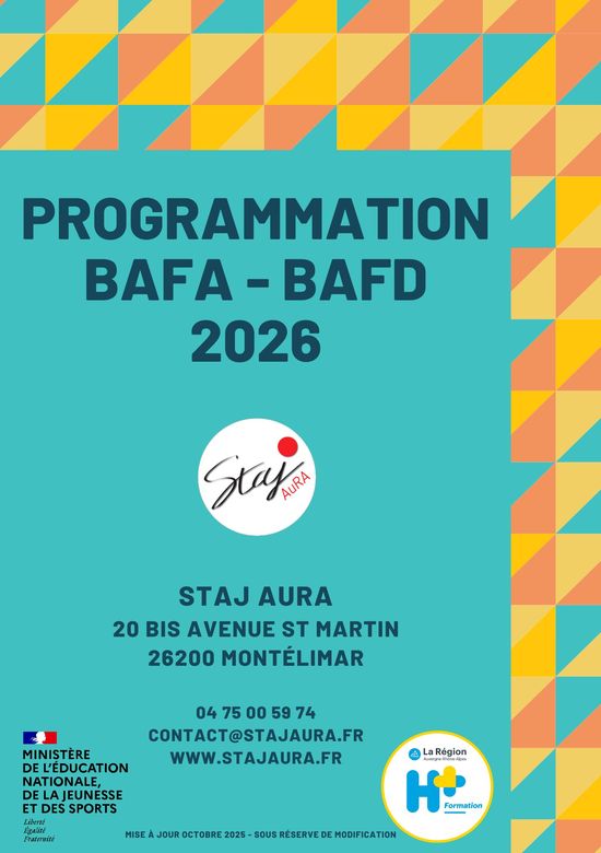Programmation BAFA-BAFD 2026
